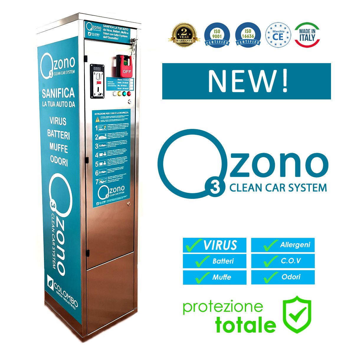 Generatore Ozono per Auto OzoBioCar