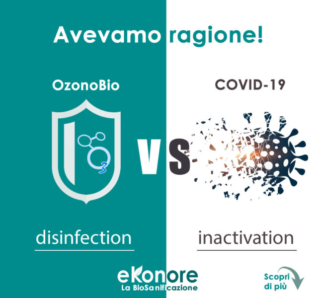 L'ozono inattiva covid 19 finalmente o studio scientifico